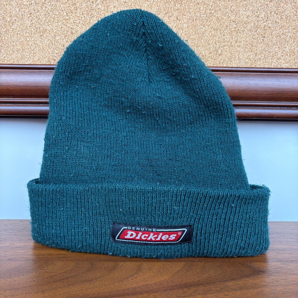 Dickies Beanie Mens One Size Teal Green Knit Cuffed Workwear Outdoor Utility Hat